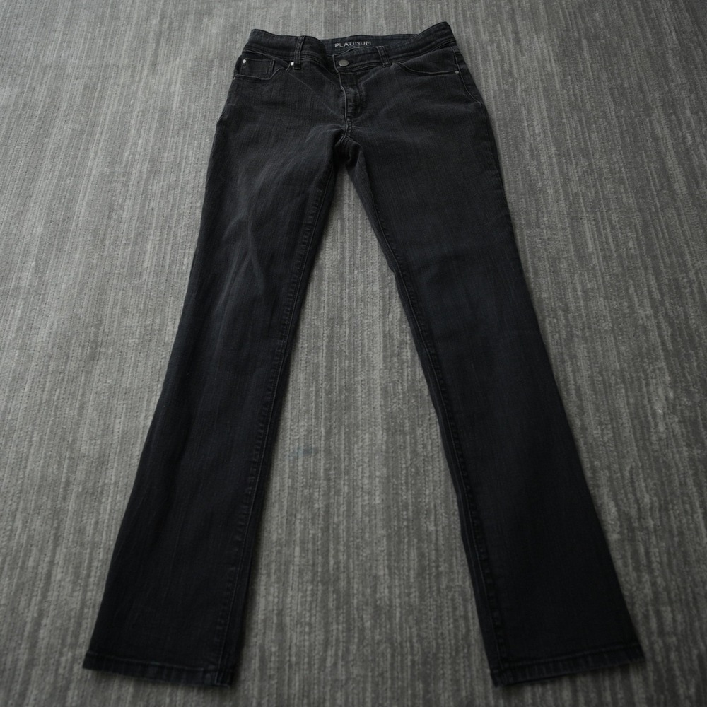 Chico's Jeans Women Platinum Black Denim Ultimate Fit Size 5 Measured 31x31.5